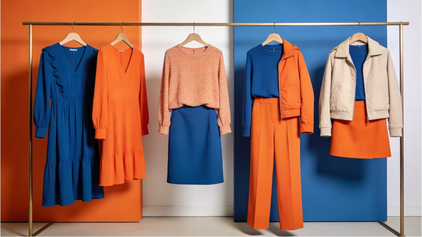 Women's apparel including clothing and outfits displayed in a clean modern layout