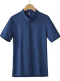 Men's Plus Size Button Detail Short Sleeve Blouse | Tampa Bay Discounts