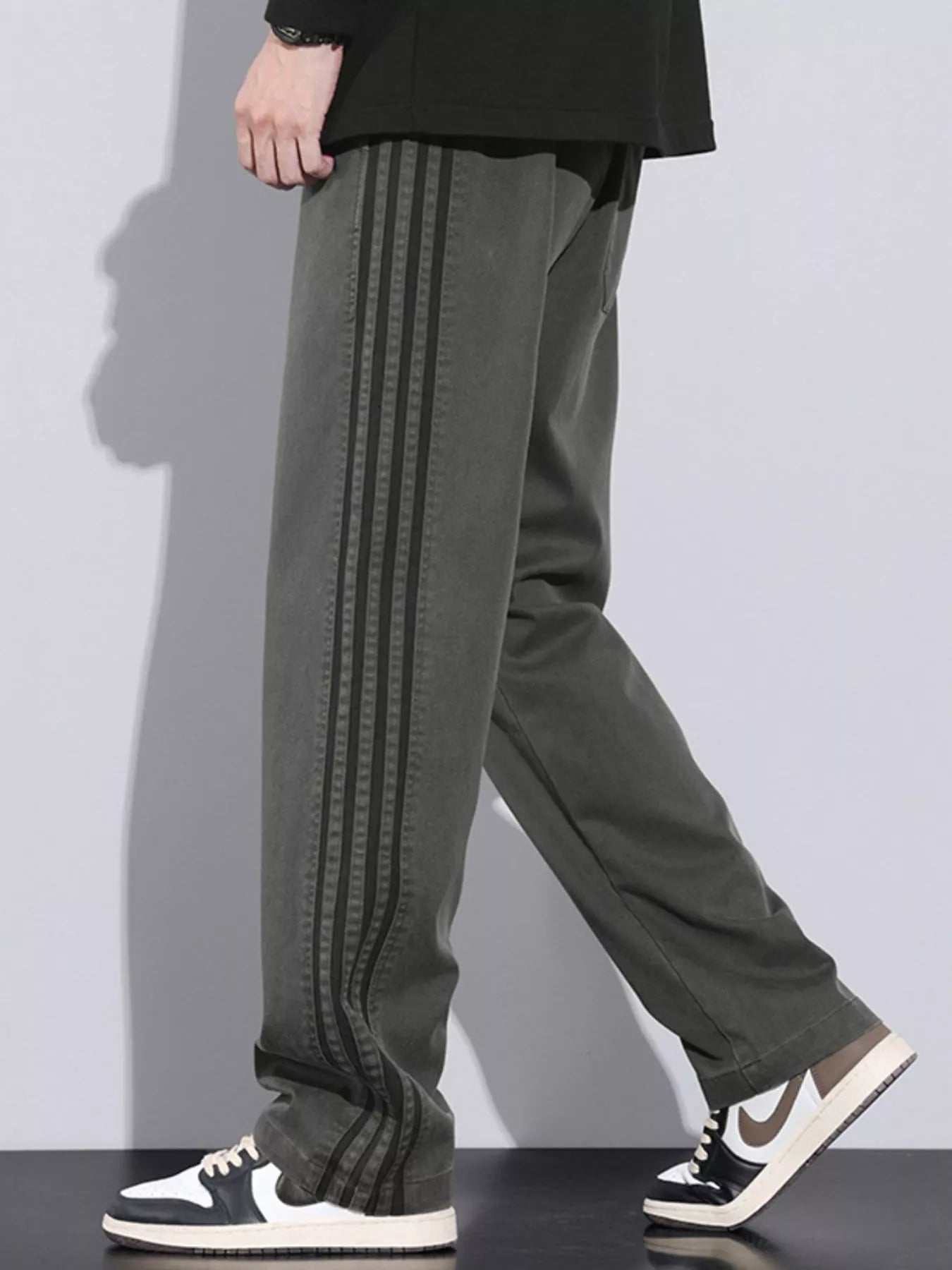 Men's Plus Size Casual Loose Fit Stripes Pants | Tampa Bay Discounts