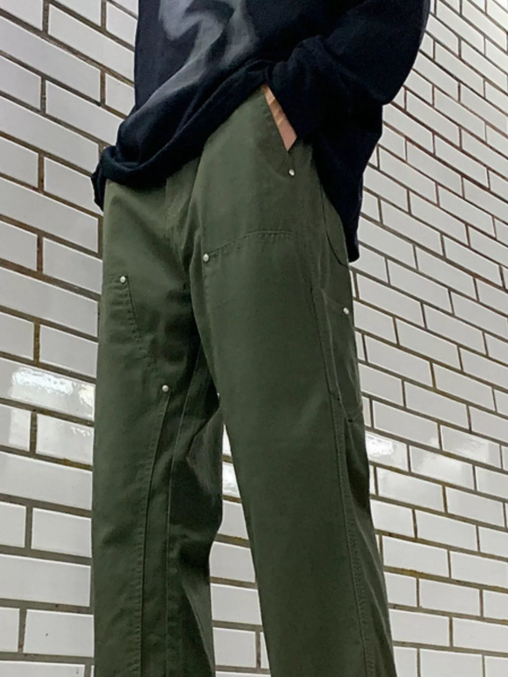 Men's Full Size Relaxed Fit Rivet Decorn Cargo Pants Plus Size | Tampa Bay Discounts