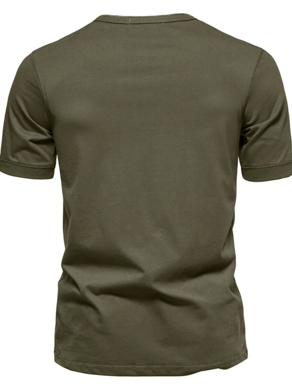 Men's Full Size Henley Style T-Shirt with Button Detail Plus Size | Tampa Bay Discounts