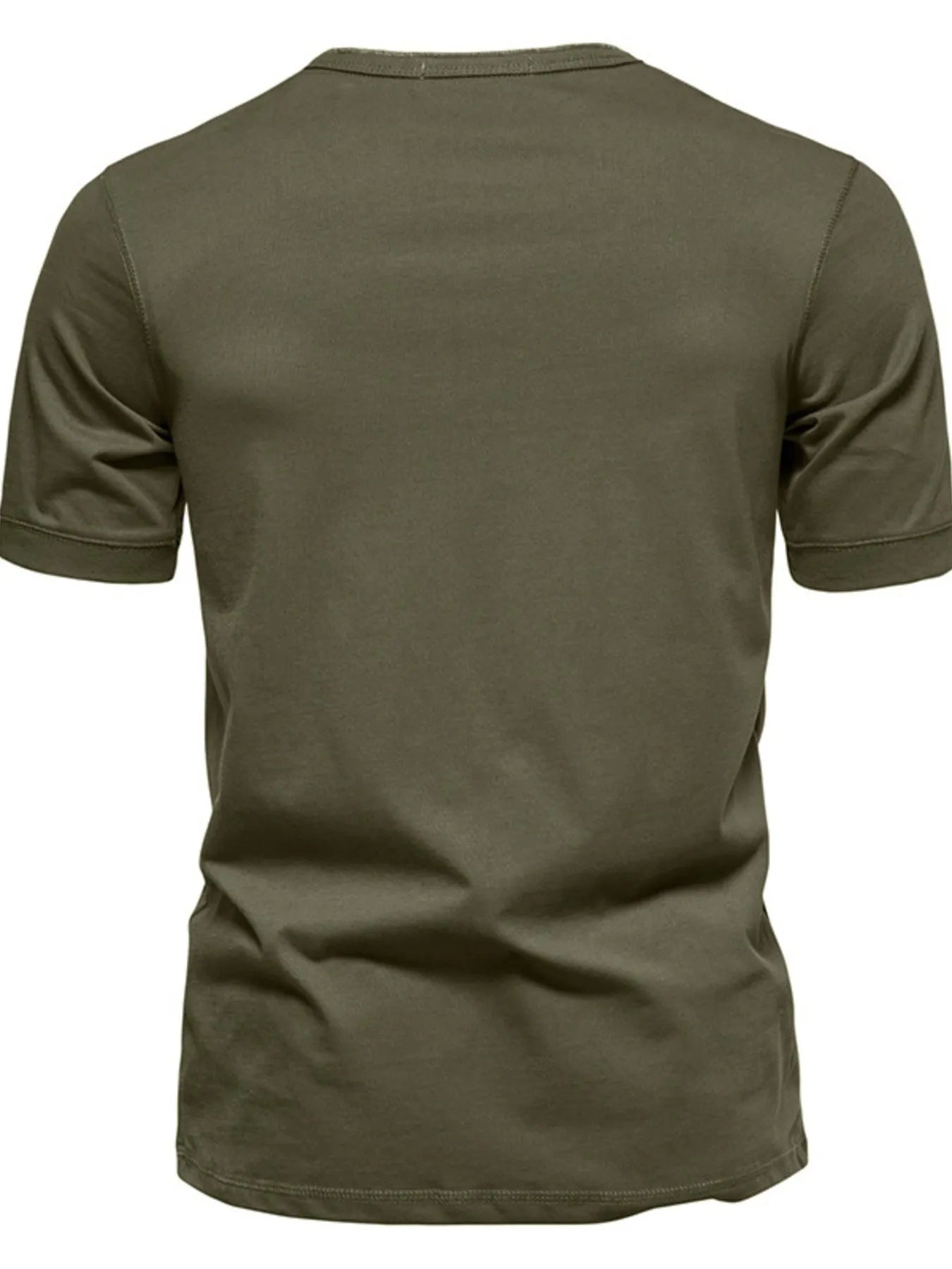 Men's Full Size Henley Style T-Shirt with Button Detail Plus Size | Tampa Bay Discounts