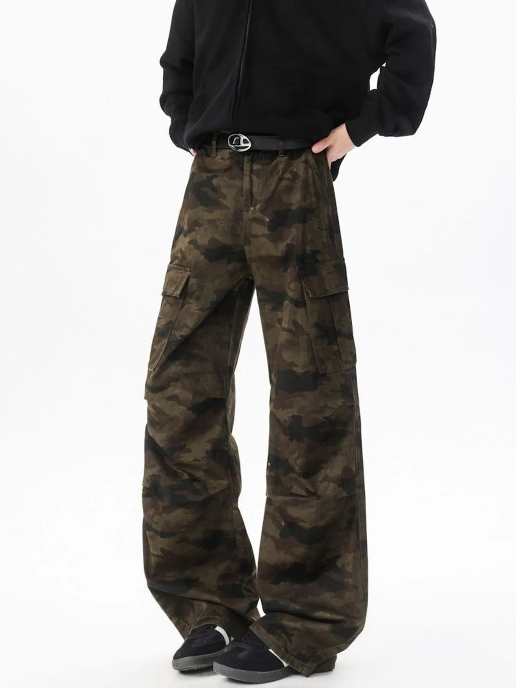 Men's Wide Leg Camouflage Cargo Pants | Tampa Bay Discounts
