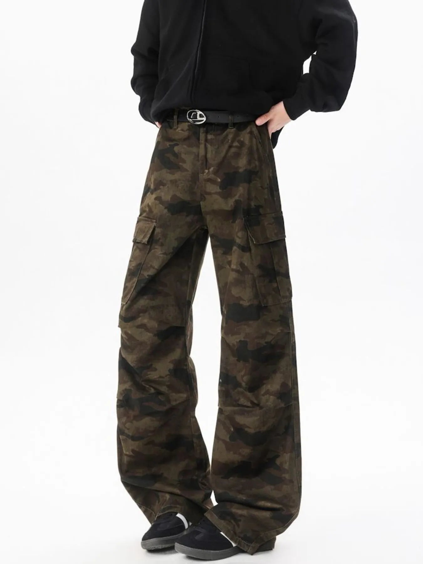 Men's Wide Leg Camouflage Cargo Pants | Tampa Bay Discounts