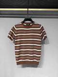 Men's Plus Size Classic Striped Short Sleeve Knit T-Shirt | Tampa Bay Discounts
