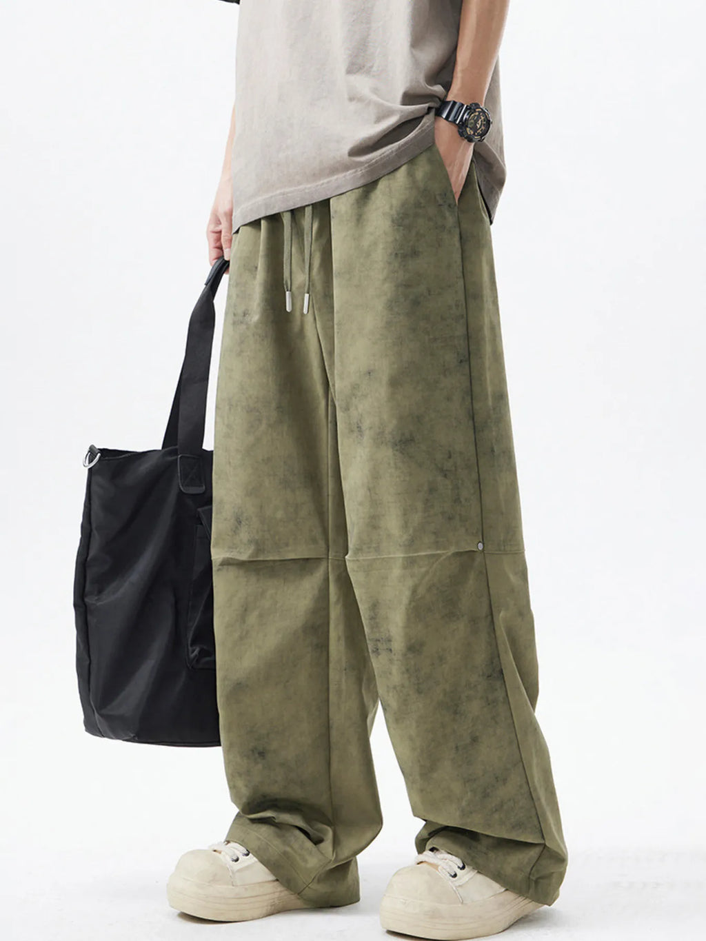 Men's Drawstring Wide Leg Pants | Tampa Bay Discounts