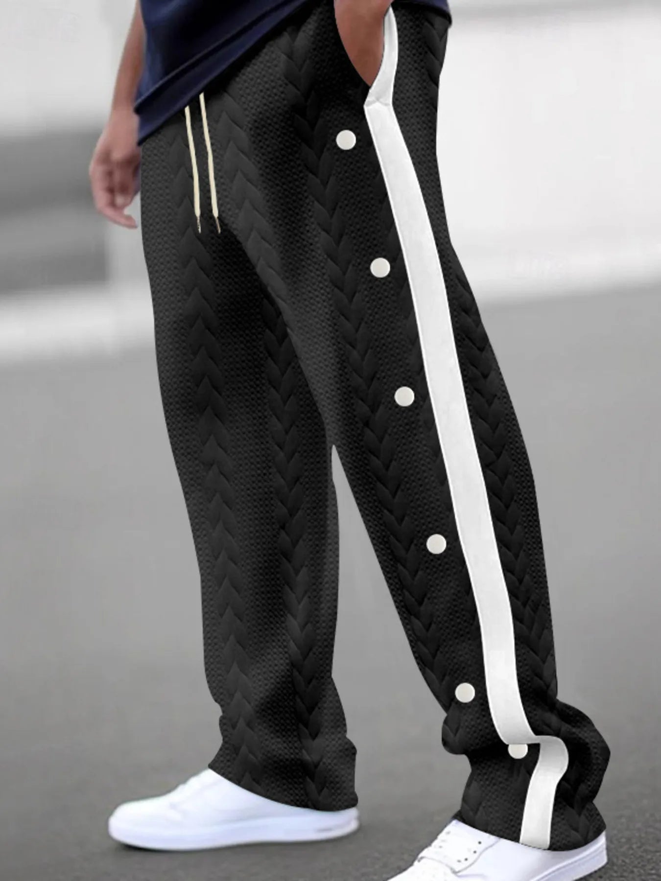 Men's Full Size Textured Drawstring Pants Plus Size | Tampa Bay Discounts