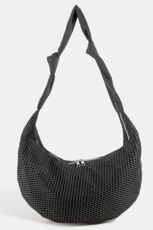 fame-textured-mesh-knot-shoulder-bag 8