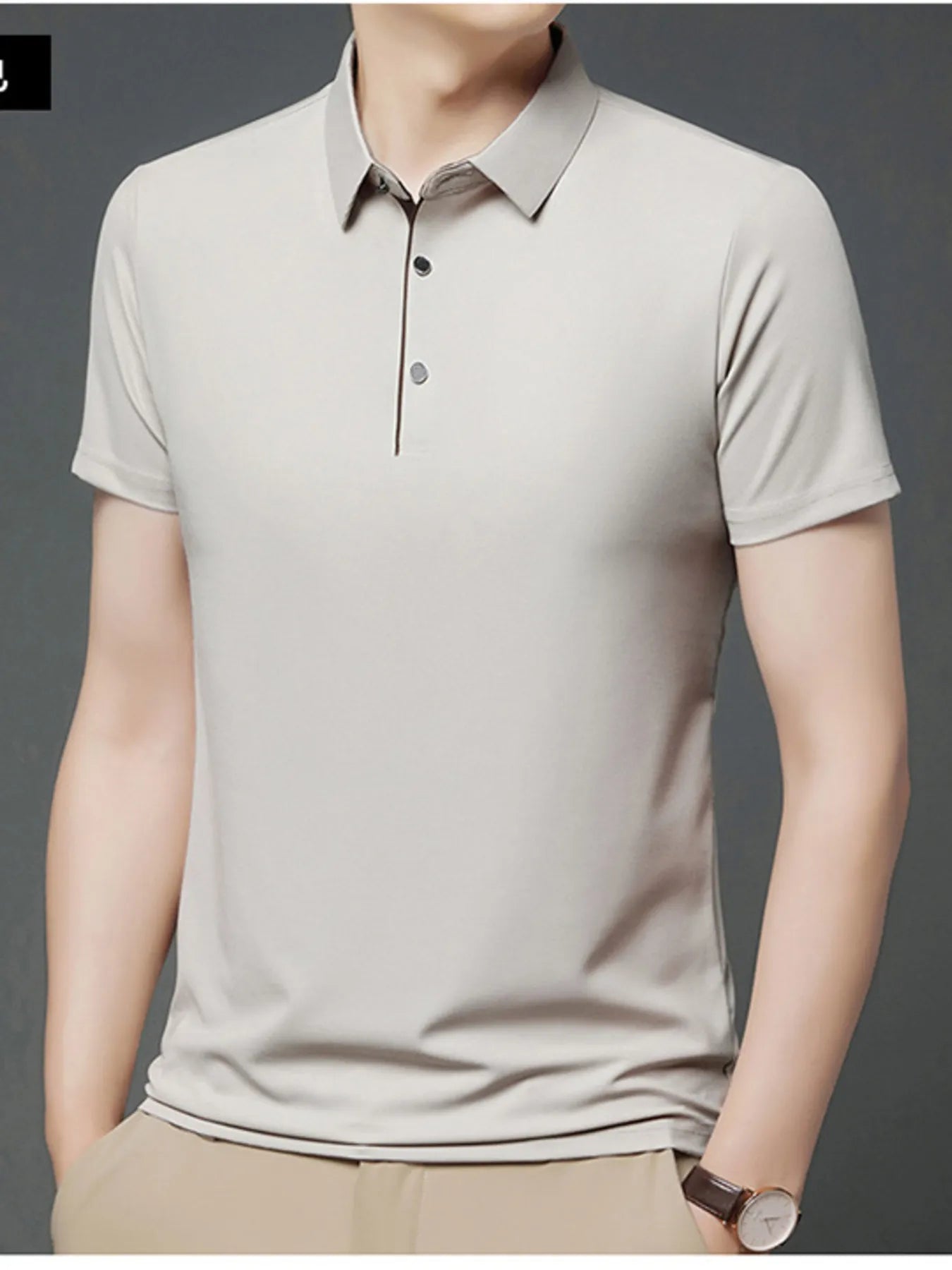 Men's Plus Size Button Detail Short Sleeve Polo | Tampa Bay Discounts