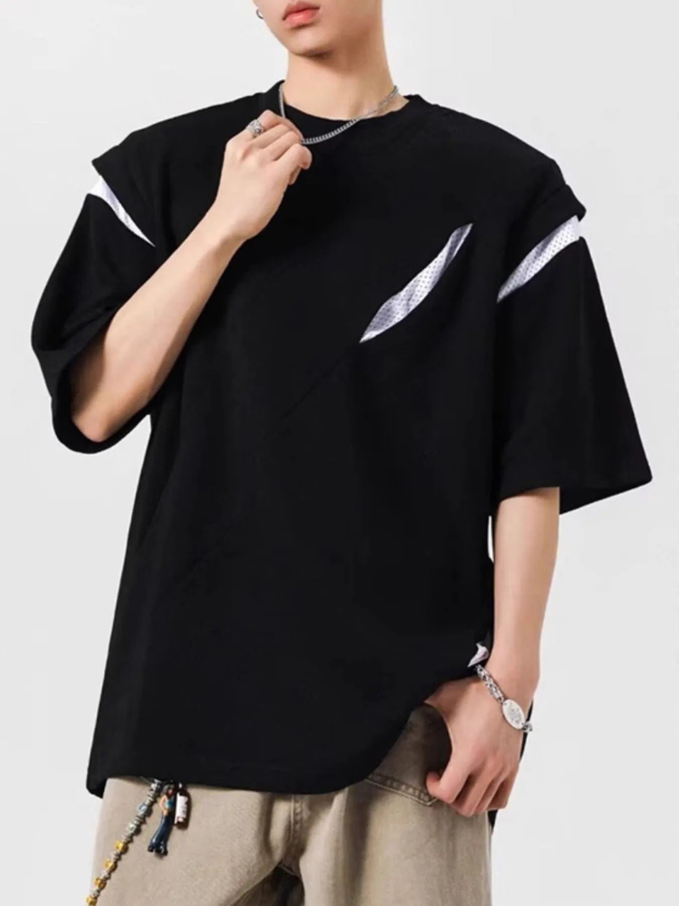 Men's Full Size Oversized Streetwear Short Sleeve T-Shirt Plus Size | Tampa Bay Discounts