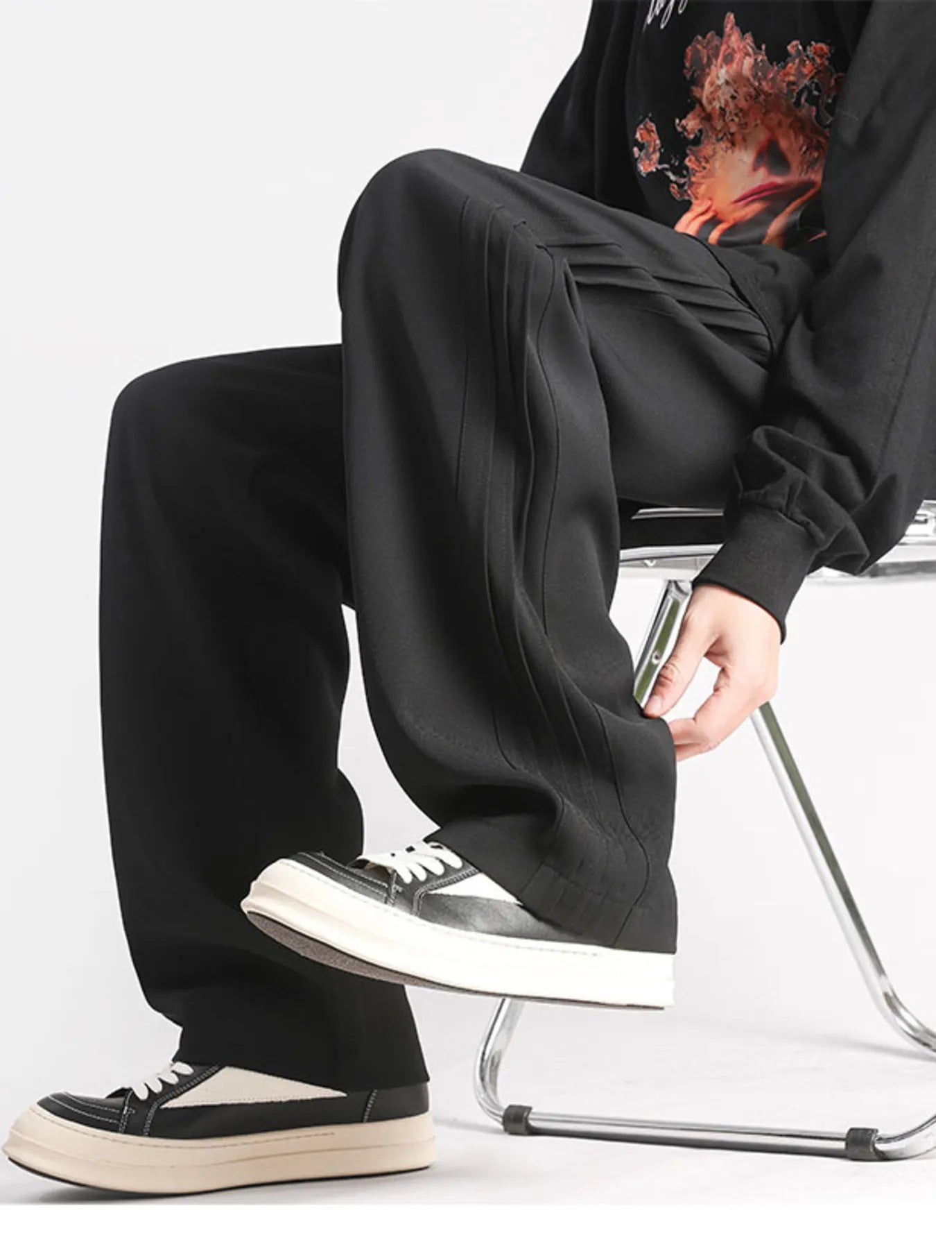 Men's Plus Size Wide Leg Pleated Casual Pants | Tampa Bay Discounts