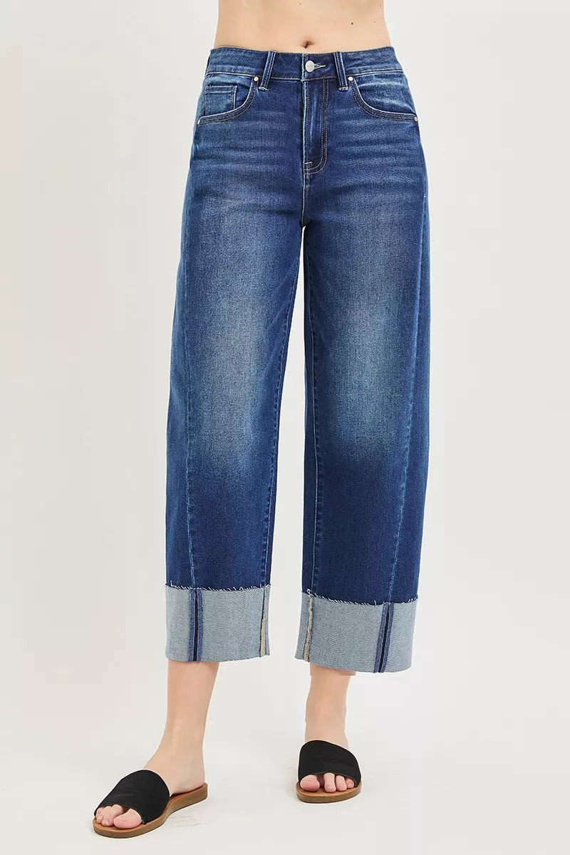 risen-full-size-slouchy-crop-barrel-cuffed-jeans-plus-size Image 4