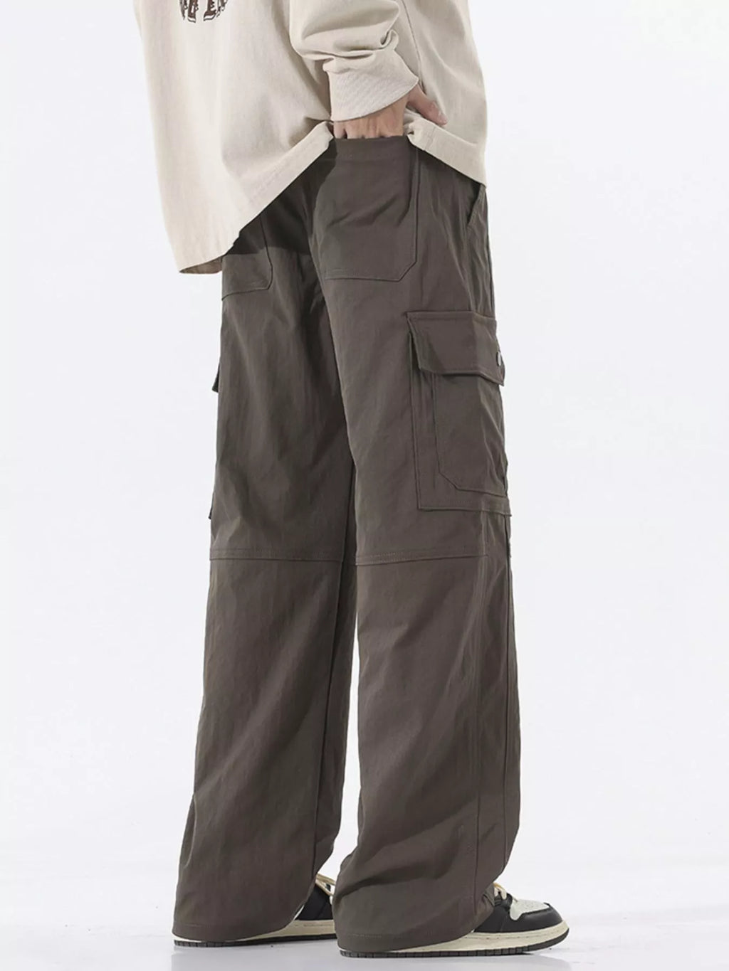 Men's Full Size Multi-Pocket Cargo Utility Pants Plus Size | Tampa Bay Discounts