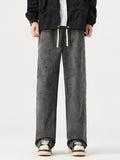 Men's Full Size Vintage Wash Wide Leg Pants Plus Size | Tampa Bay Discounts