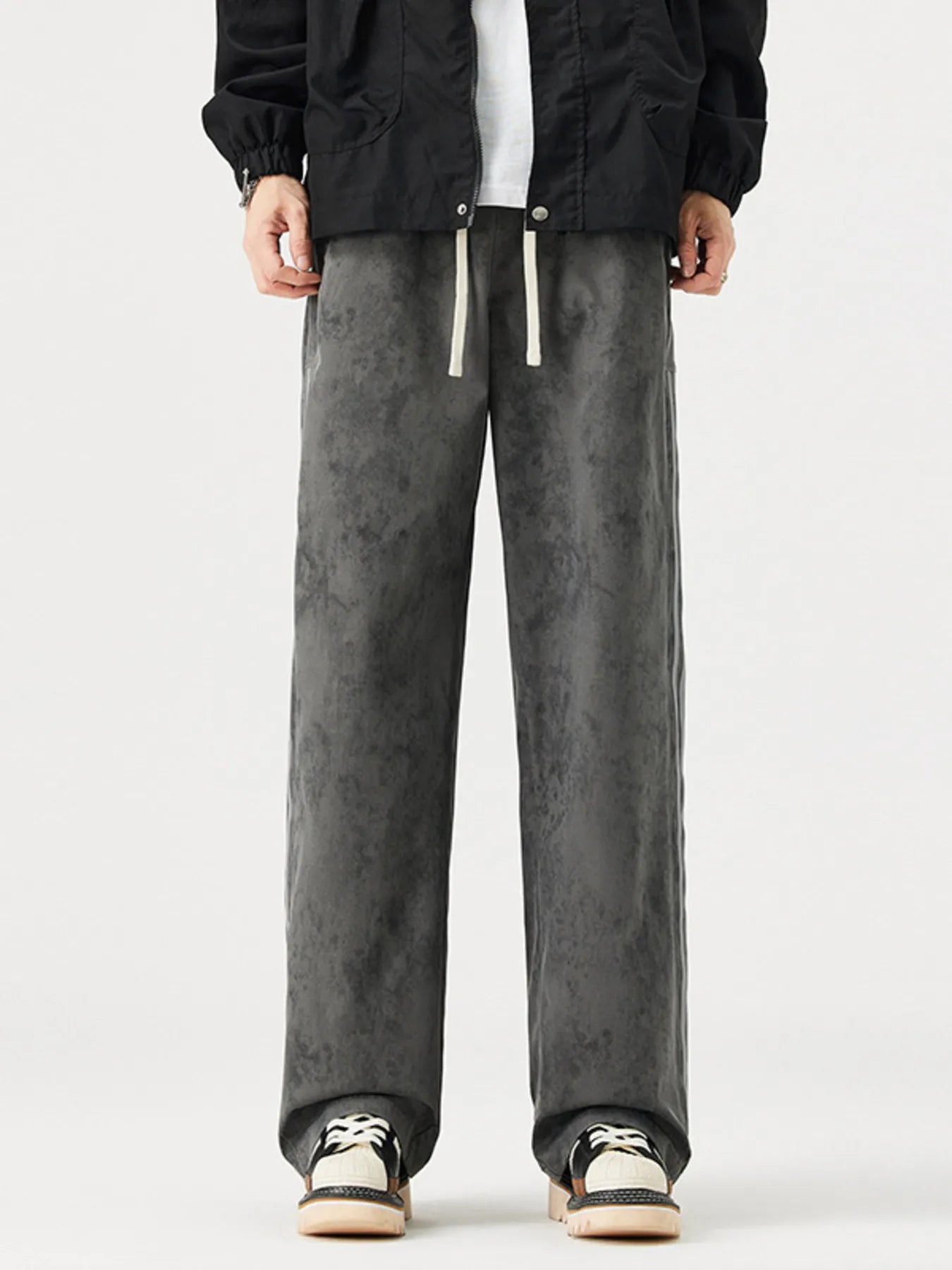 Men's Full Size Vintage Wash Wide Leg Pants Plus Size | Tampa Bay Discounts