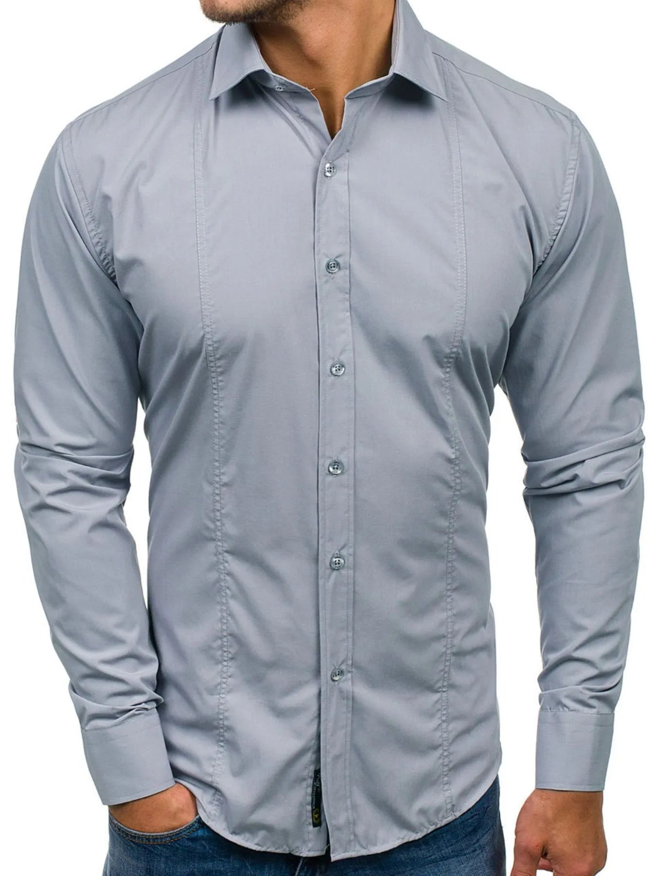 Men's Slim Fit Button-Down Shirt | Tampa Bay Discounts