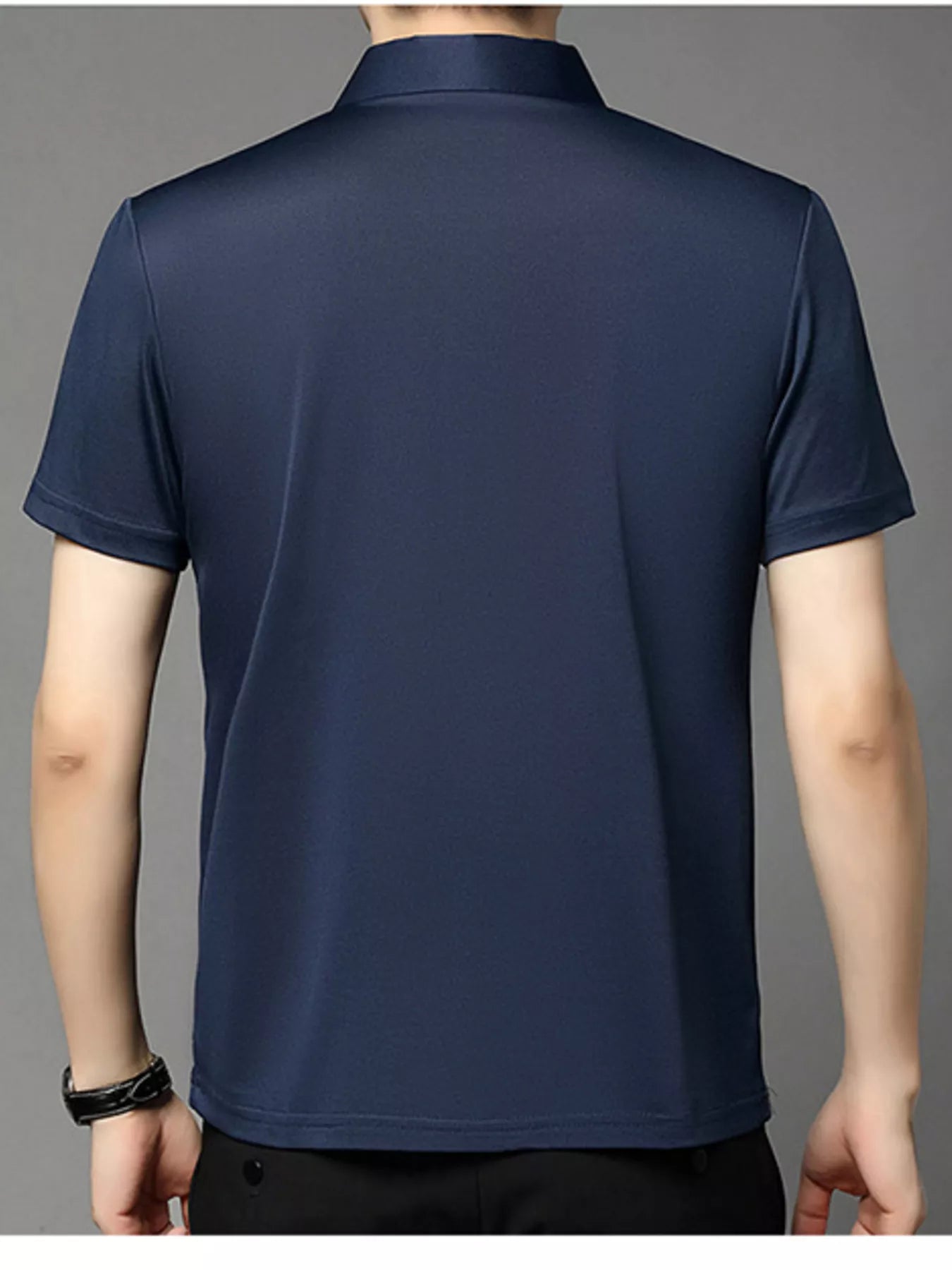 Men's Plus Size Button Detail Short Sleeve Polo | Tampa Bay Discounts