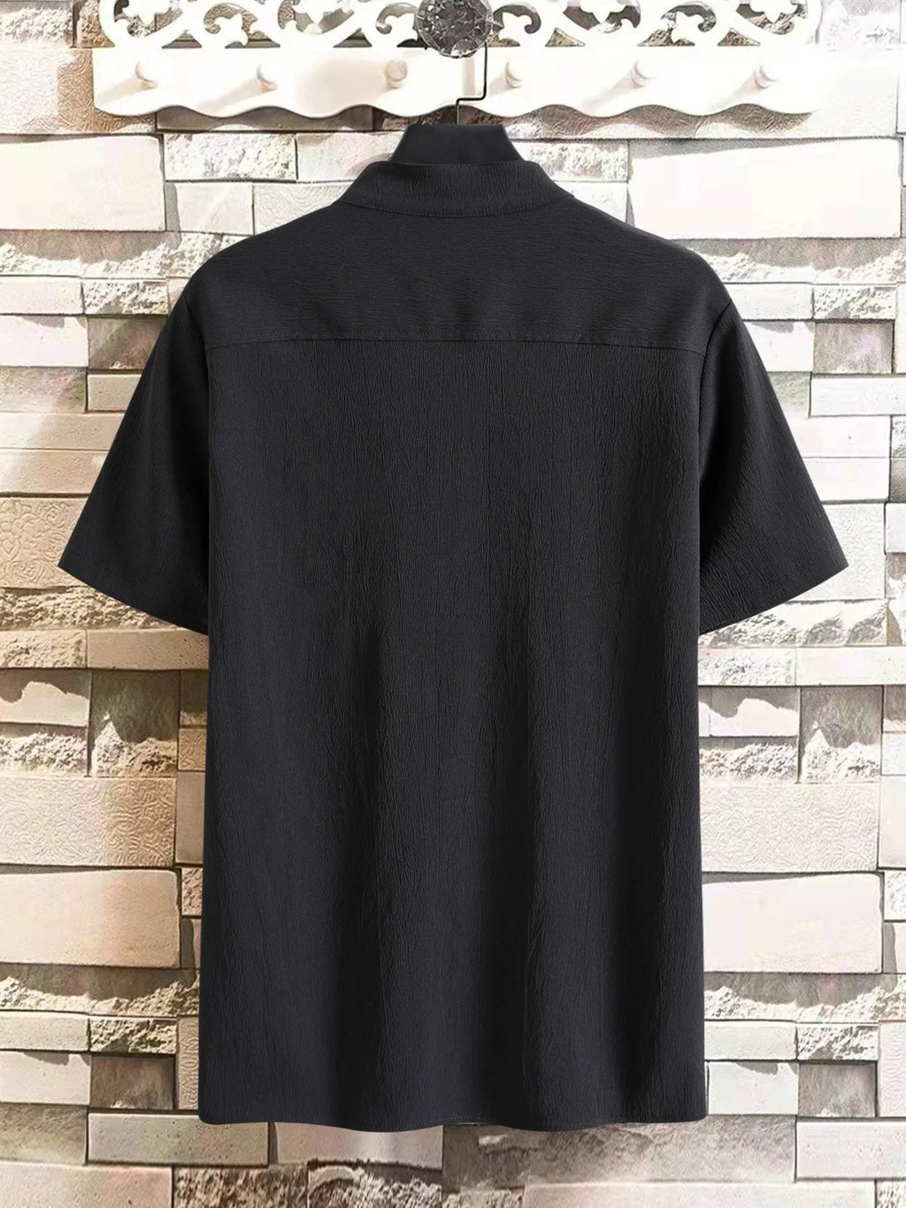 Men's Plus Size Button Detail Short Sleeve Blouse | Tampa Bay Discounts