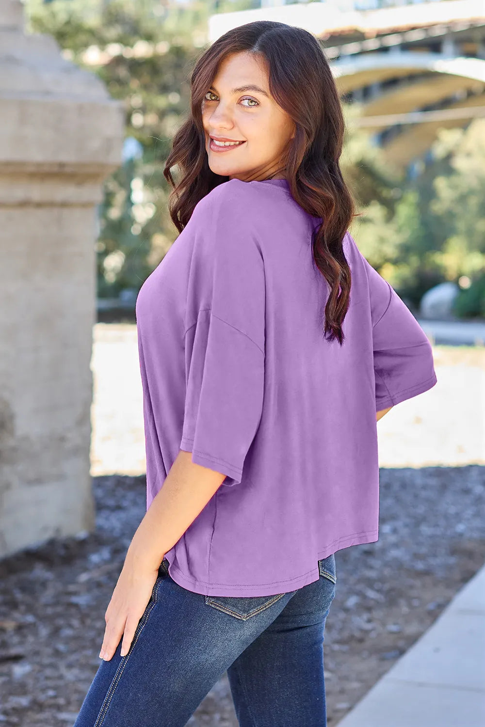 basic-bae-bamboo-full-size-round-neck-drop-shoulder-t-shirt image 3