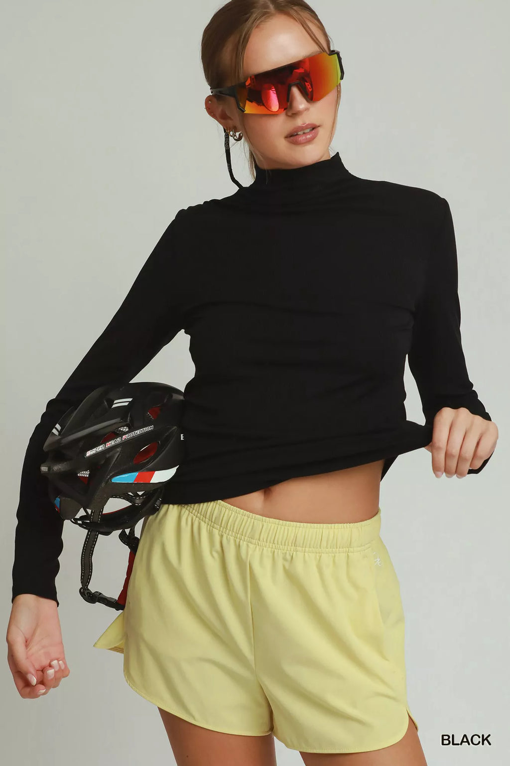 umgee-long-sleeve-mock-neck-top image 1