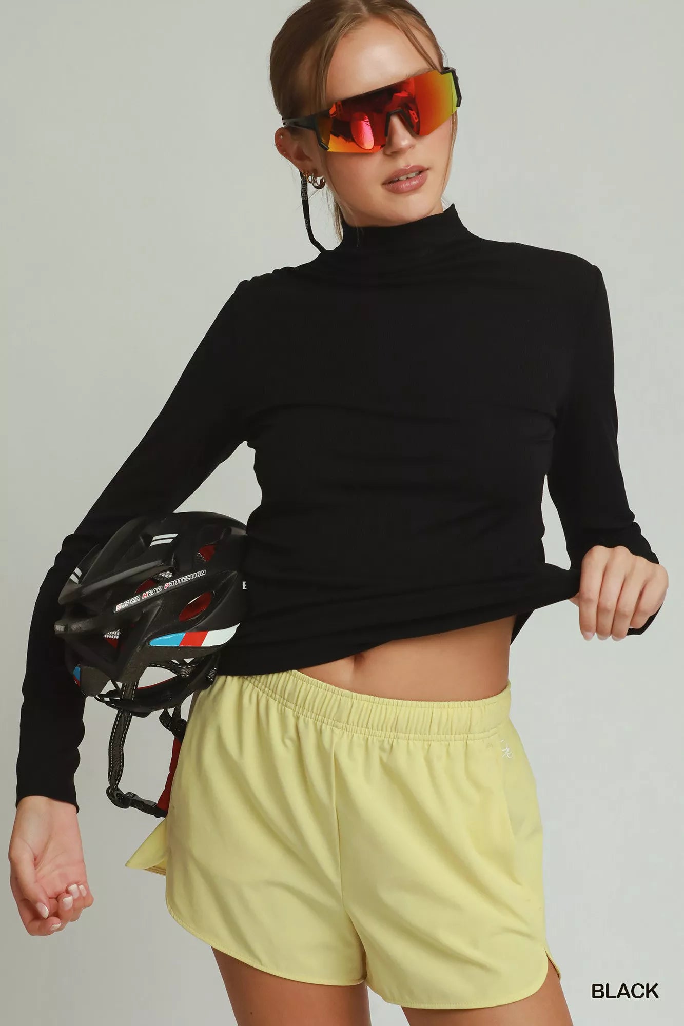 umgee-long-sleeve-mock-neck-top image 1