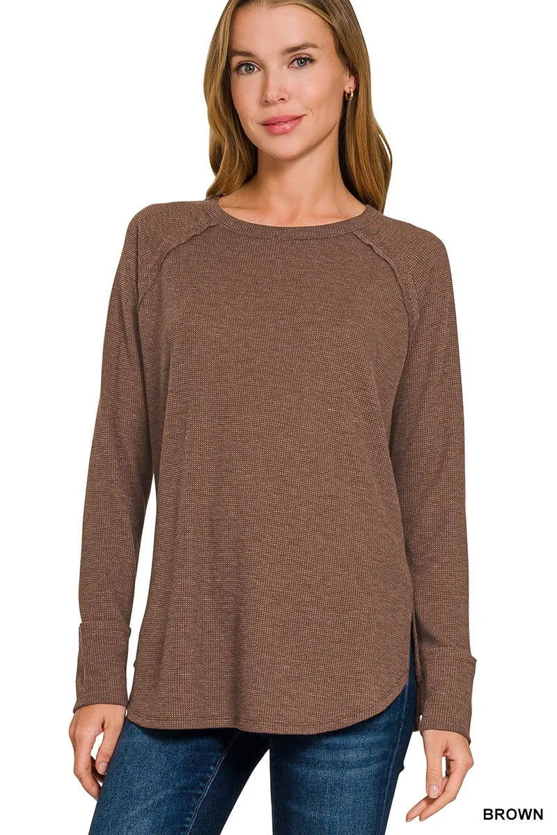 zenana-baby-waffle-long-sleeve-top-3 image 2