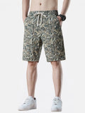 Men's Plus Size Drawstring Printed Wide-Leg Shorts | Tampa Bay Discounts