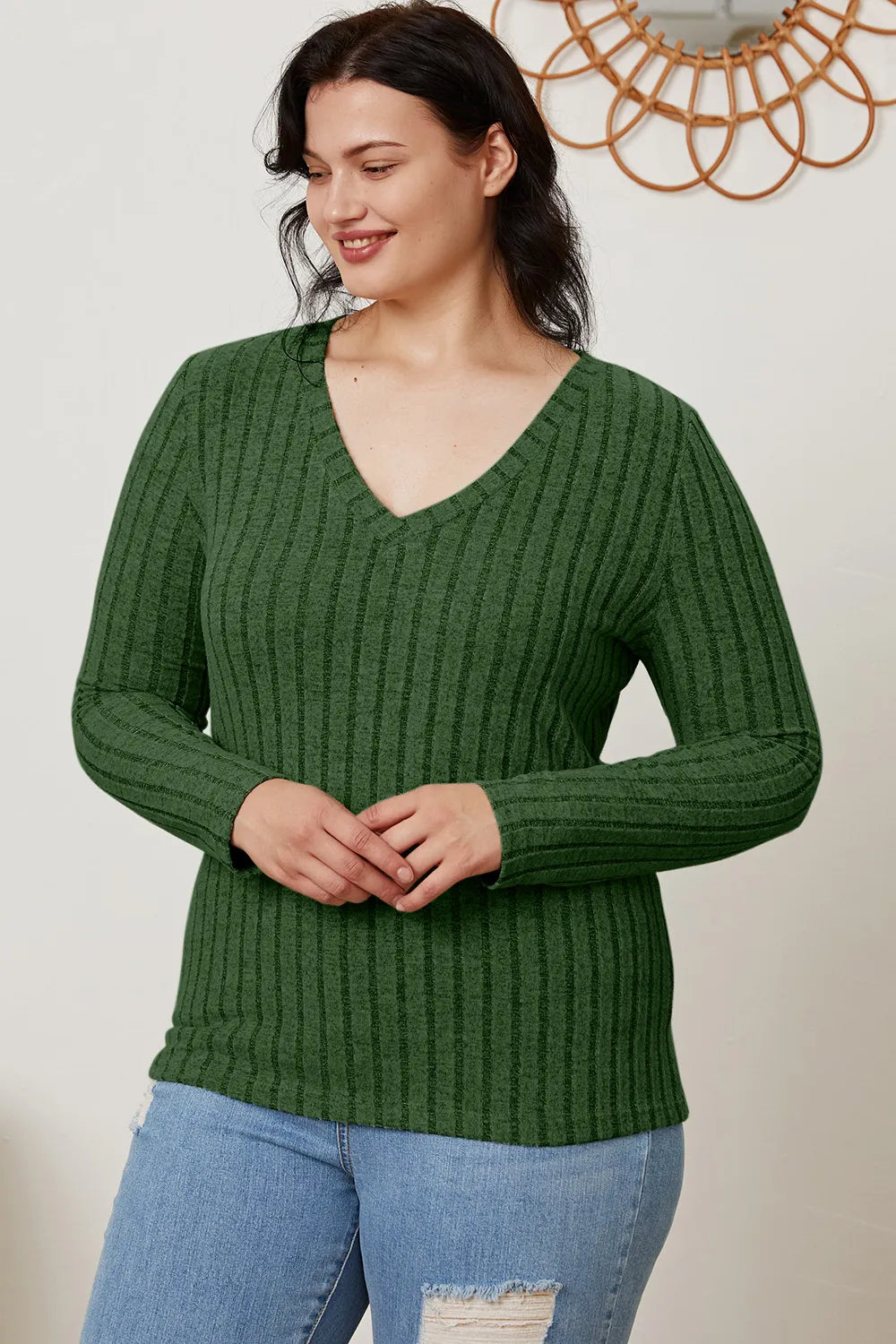 basic-bae-full-size-ribbed-v-neck-long-sleeve-t-shirt image 27