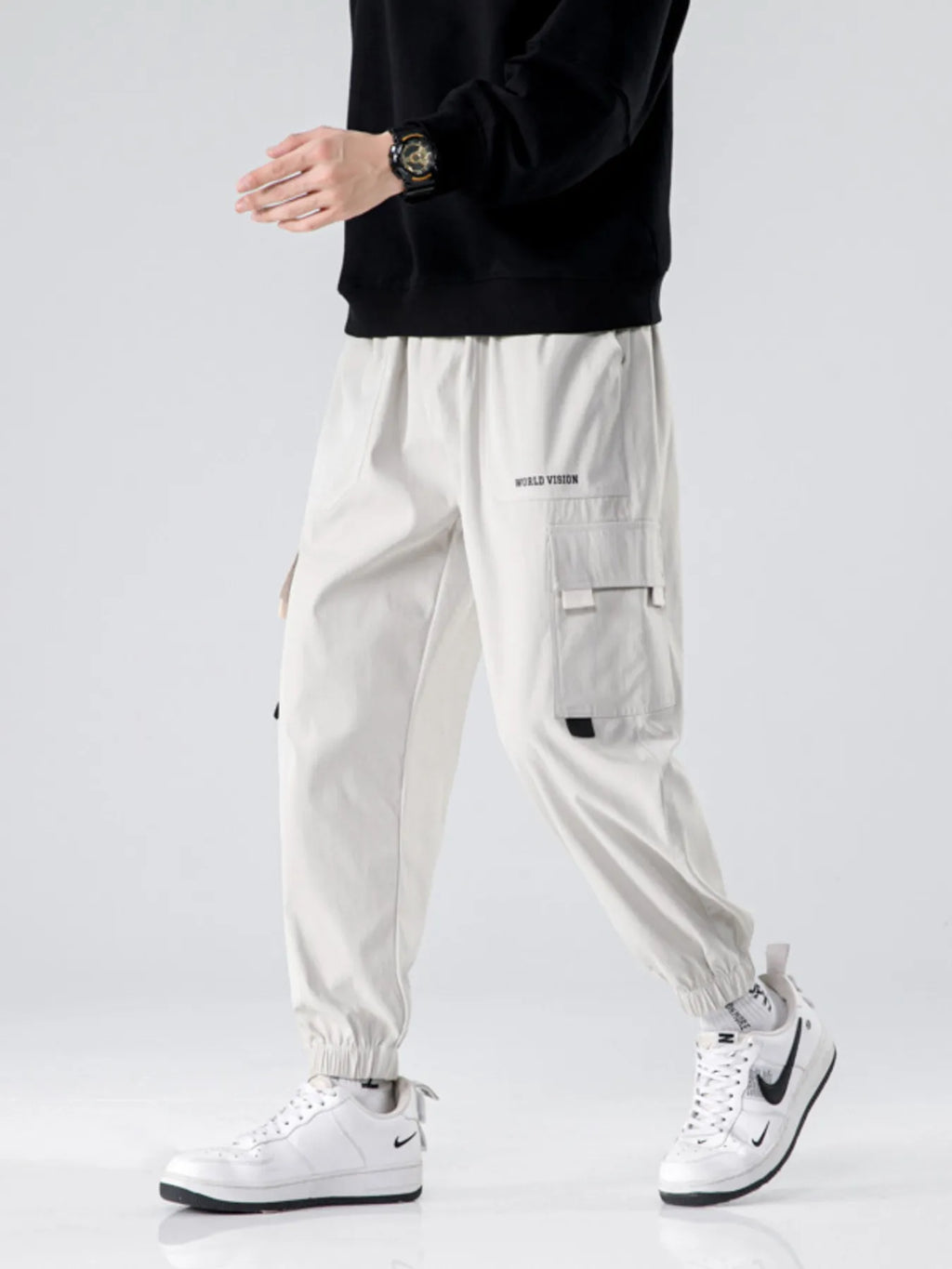 Men's Plus Size Wide Leg Cargo Joggers | Tampa Bay Discounts