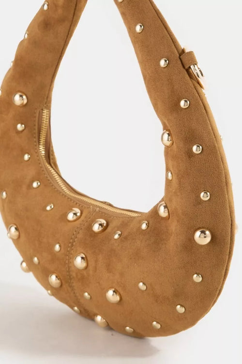 fame-dome-studded-chrome-crescent-hand-bag 2