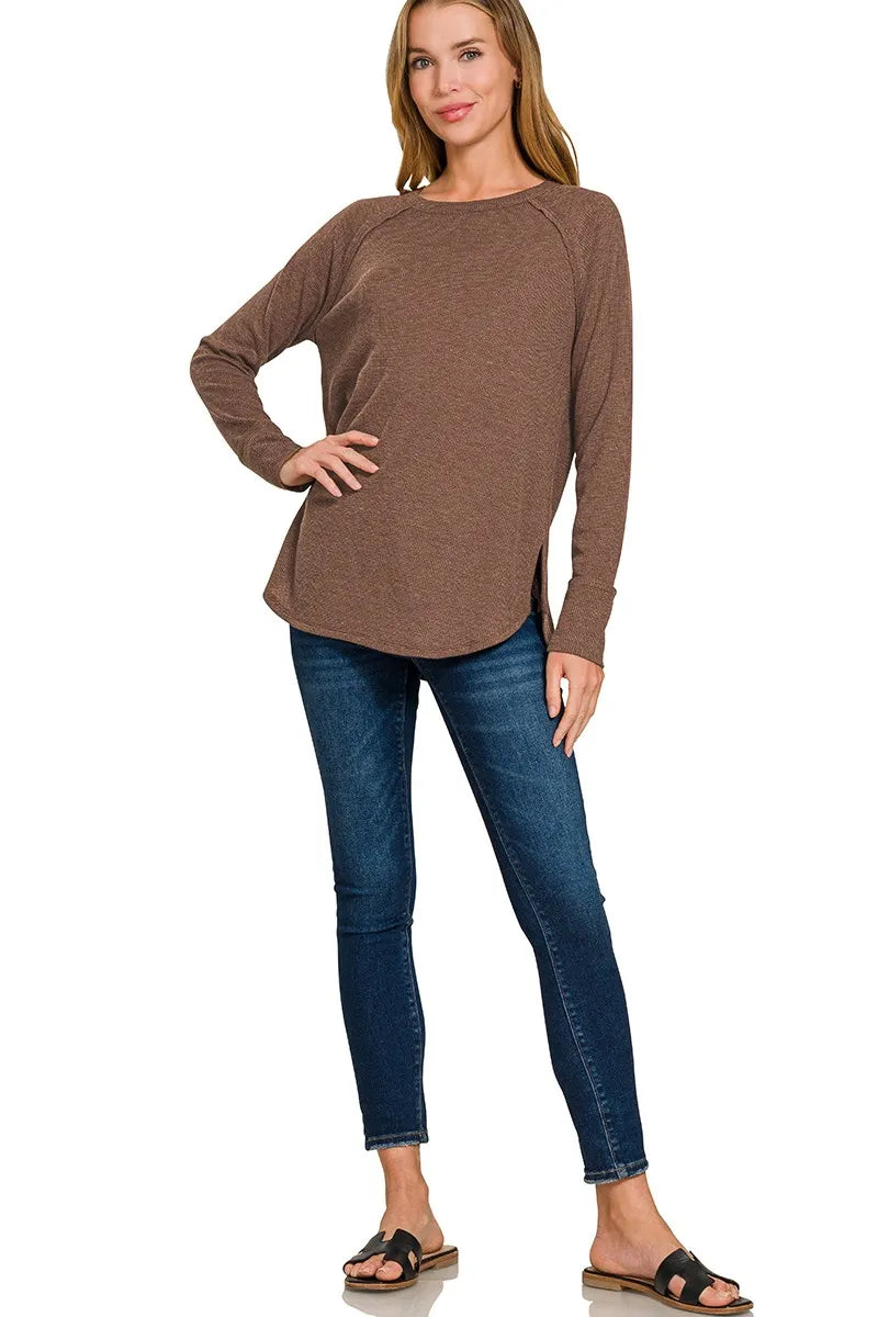 zenana-baby-waffle-long-sleeve-top-3 image 3