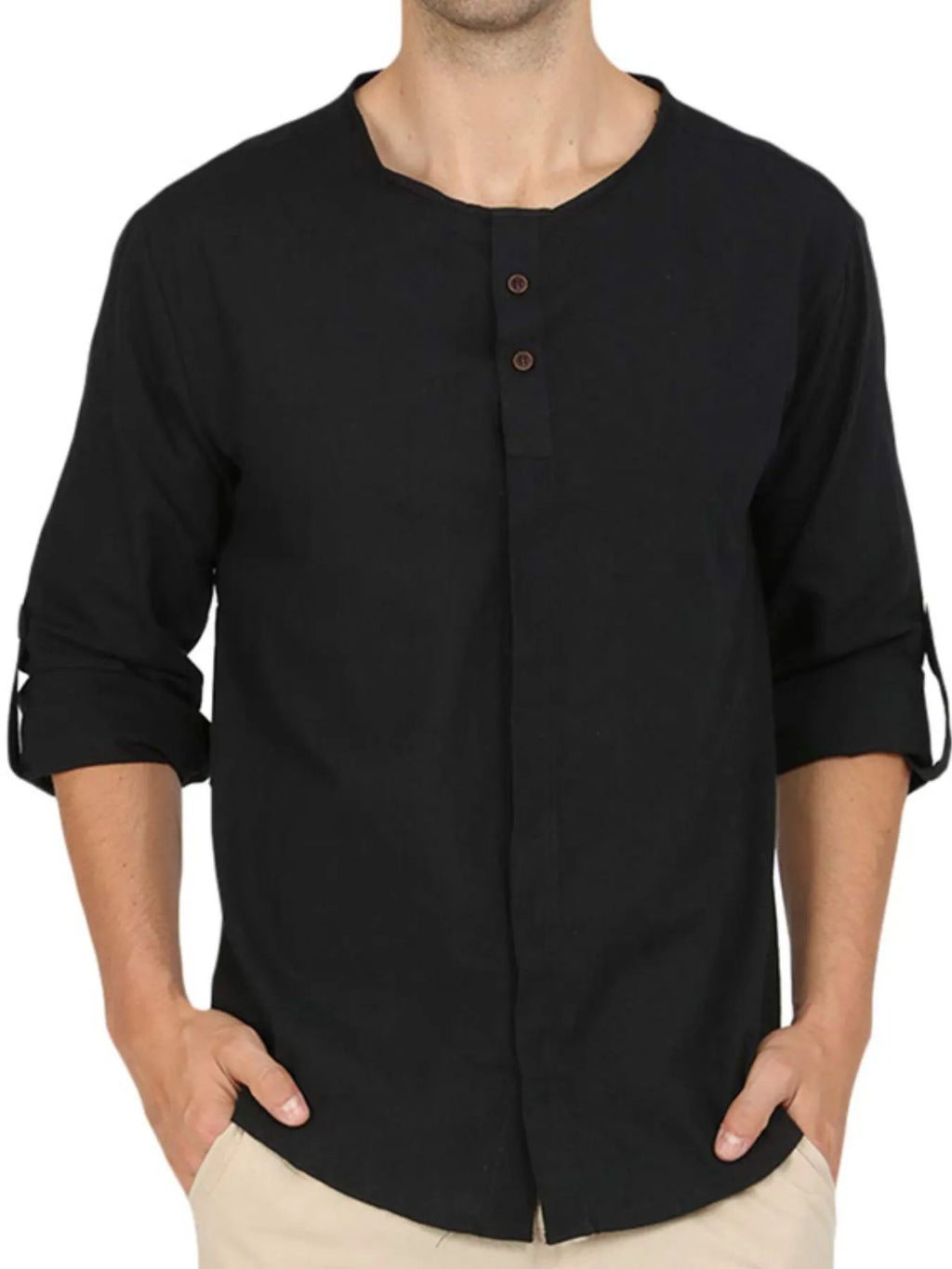 Men's Roll-Up Sleeve Linen Blend Polo Shirt | Tampa Bay Discounts