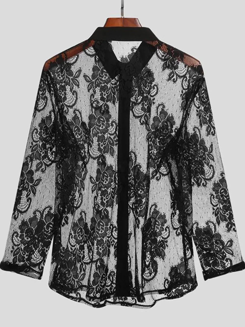 Men's Lace Button Down Long Sleeve Shirt | Tampa Bay Discounts