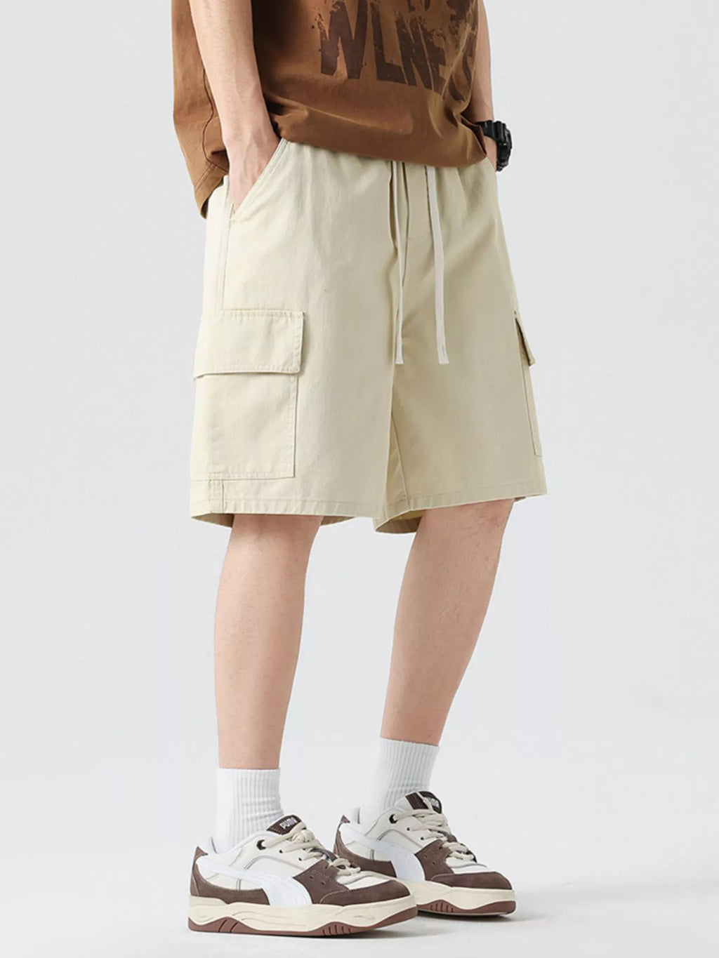 Men's Full Size Drawstring Loose Fit Shorts Plus Size | Tampa Bay Discounts
