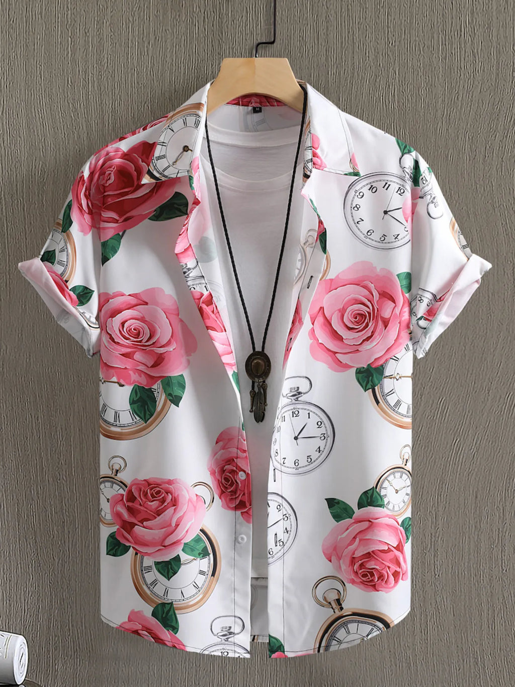 Men's Printed Button Up Short Sleeve Shirt | Tampa Bay Discounts