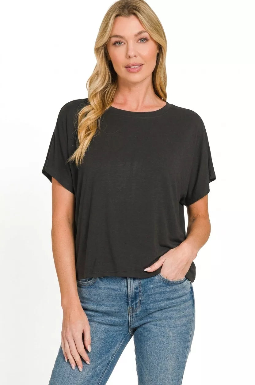 zenana-round-neck-short-sleeve-cropped-t-shirt-1 image 3