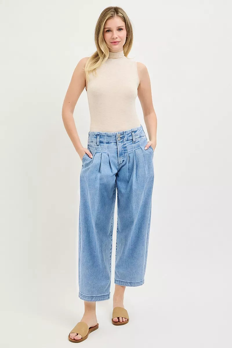 risen-slouchy-crop-barrel-pleated-jeans Image 6