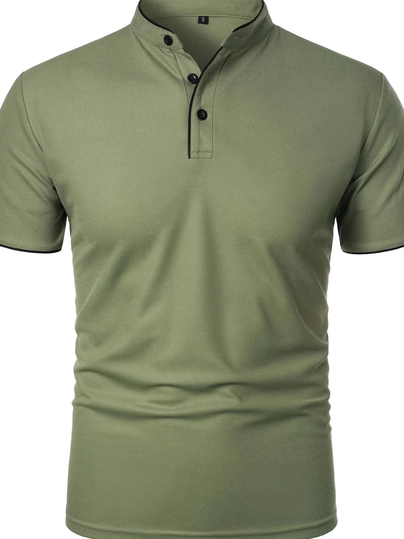 Men's Full Size Short Sleeve Contrast Trim Polo Plus Size | Tampa Bay Discounts