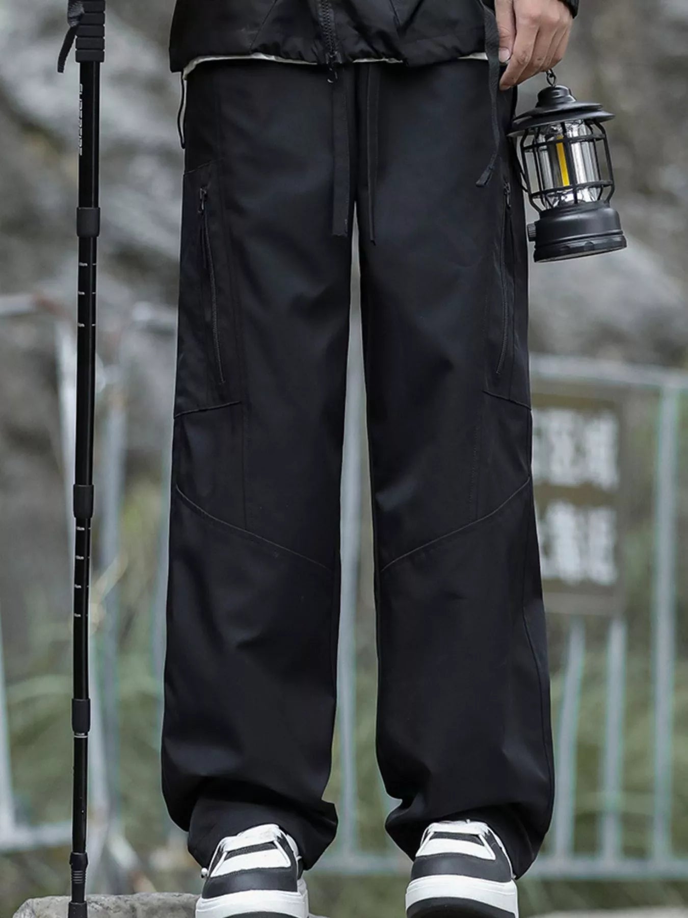 Men's Plus Size Relaxed Fit Cargo Pants with Zipper Pockets | Tampa Bay Discounts
