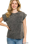 zenana-full-size-crinkle-washed-round-neck-folded-short-sleeve-tee-plus-size-8 image 1