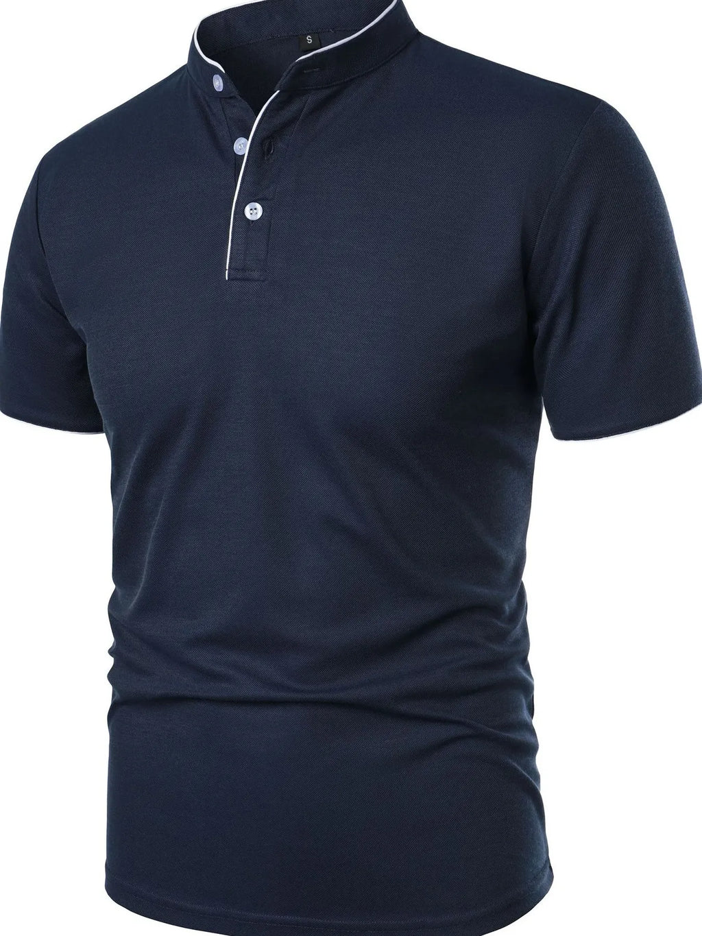 Men's Full Size Short Sleeve Contrast Trim Polo Plus Size | Tampa Bay Discounts