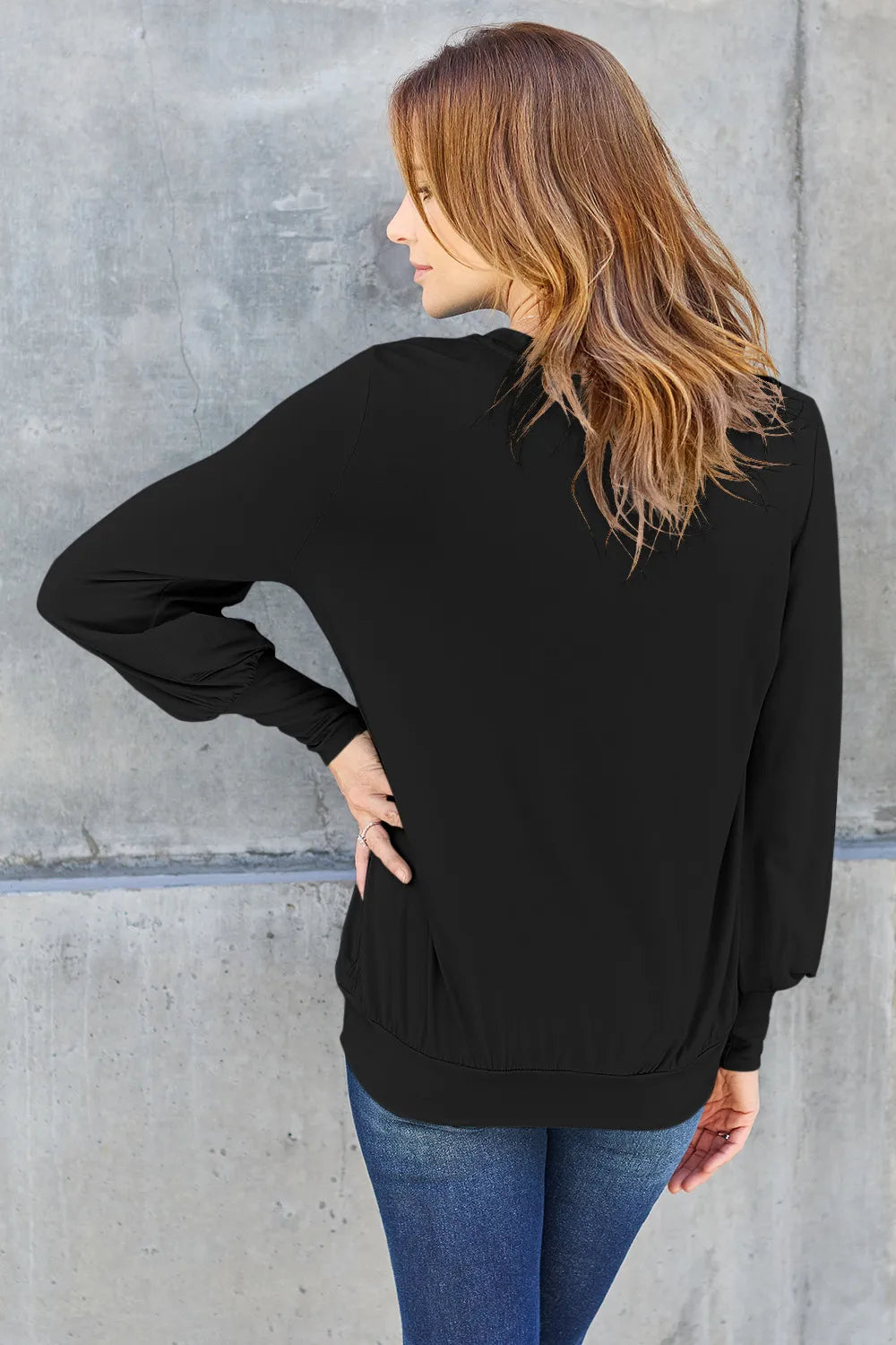 basic-bae-full-size-v-neck-lantern-sleeve-top image 11