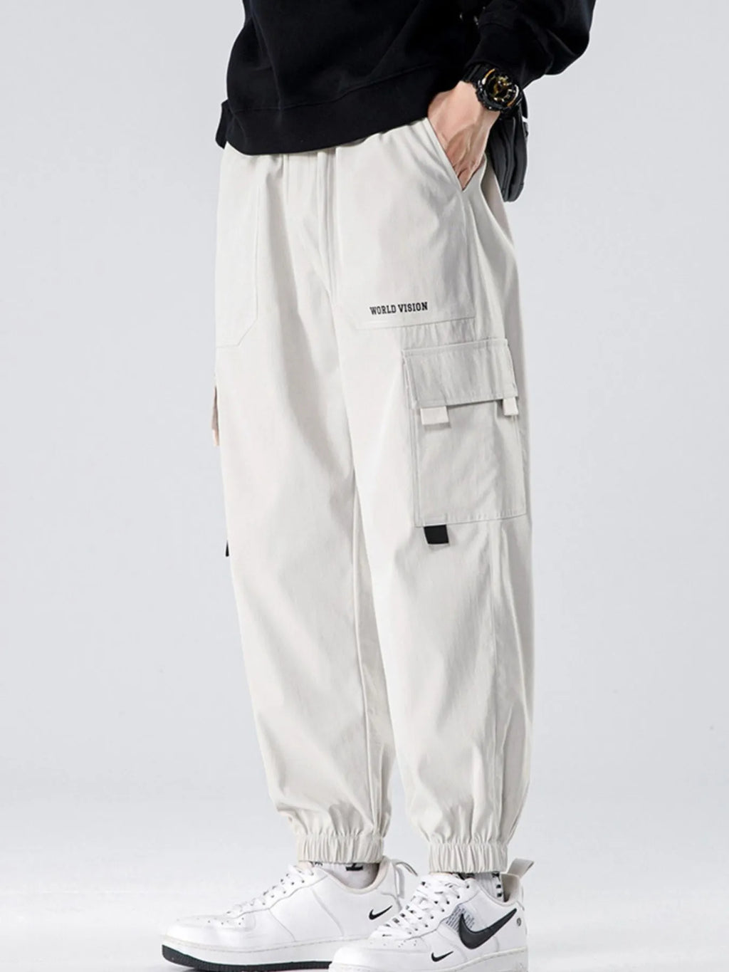 Men's Plus Size Wide Leg Cargo Joggers | Tampa Bay Discounts