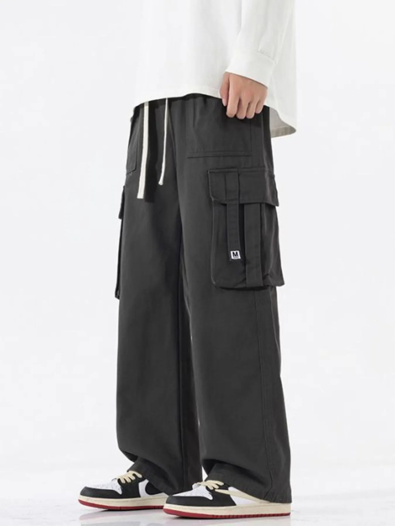 Men's Full Size Cargo Wide Leg Pants Plus Size | Tampa Bay Discounts