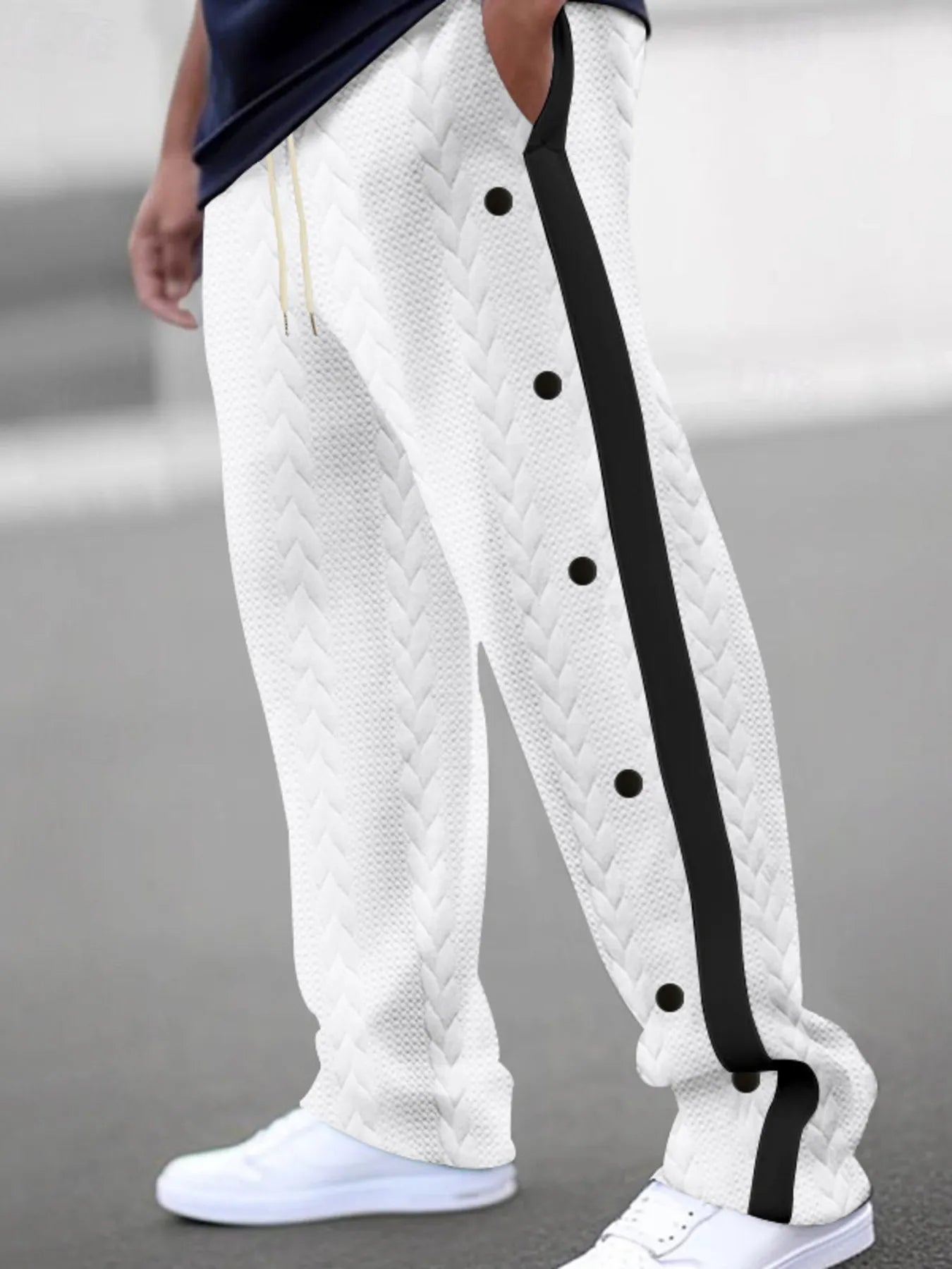 Men's Full Size Textured Drawstring Pants Plus Size | Tampa Bay Discounts