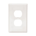 Eaton Duplex receptacle wallplate, White, Duplex receptacle Cutout (Quantity of 10)