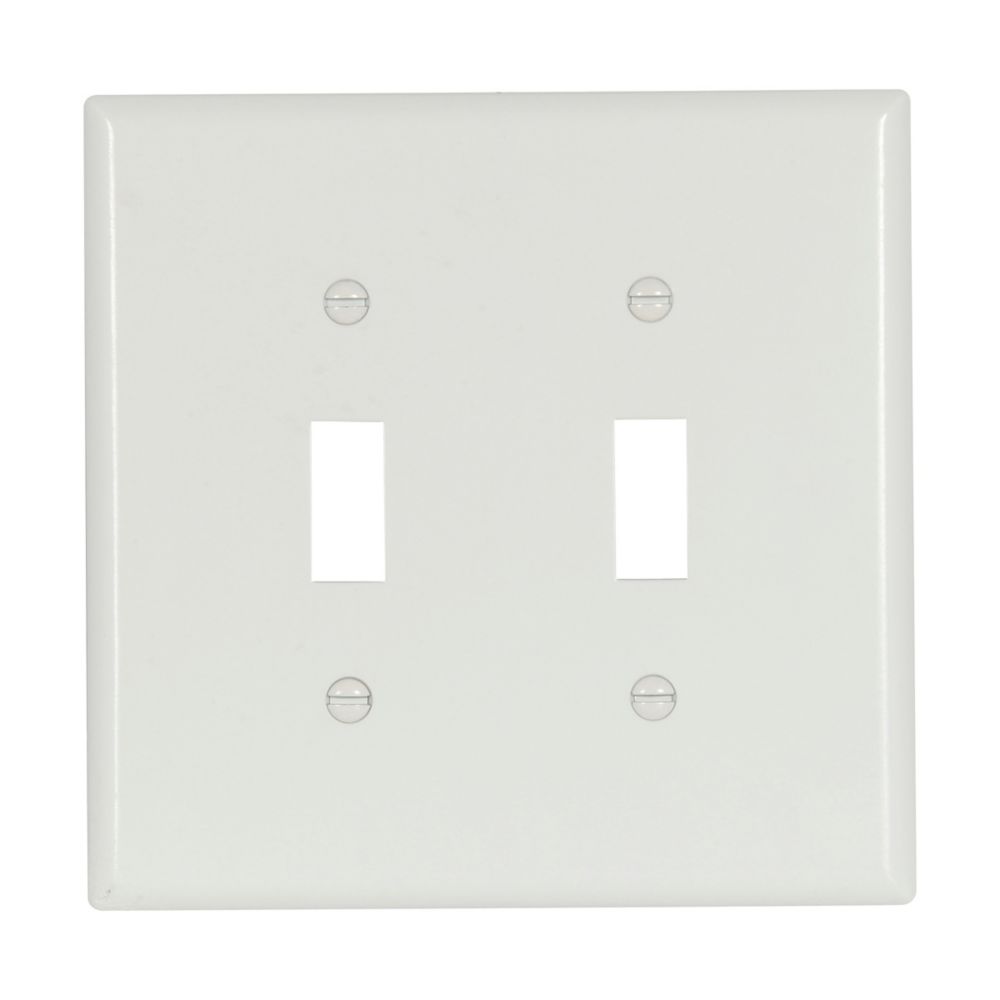 Eaton Toggle wallplate, White, (3-pack)