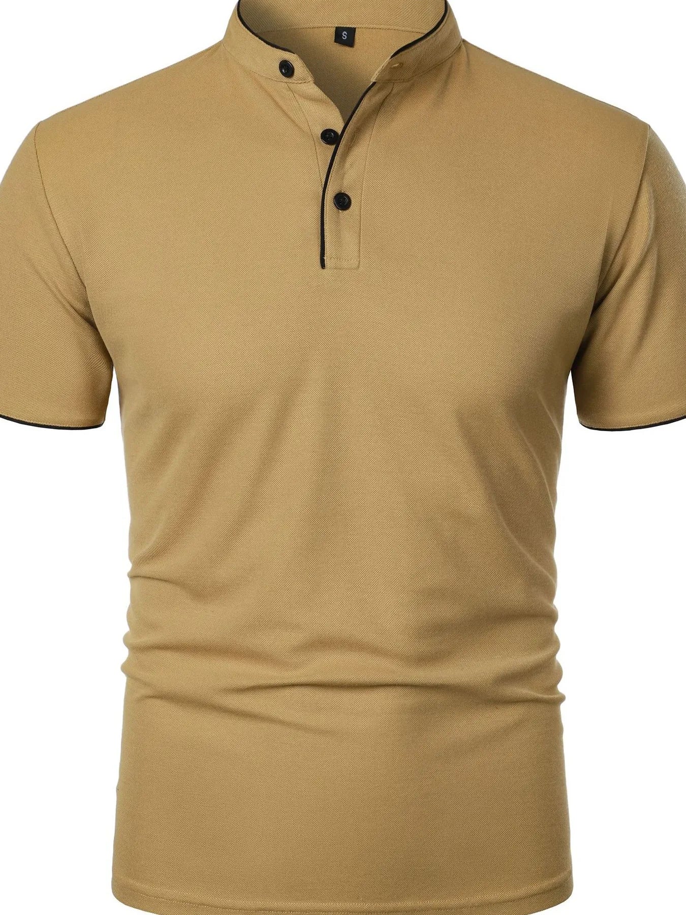 Men's Full Size Short Sleeve Contrast Trim Polo Plus Size | Tampa Bay Discounts
