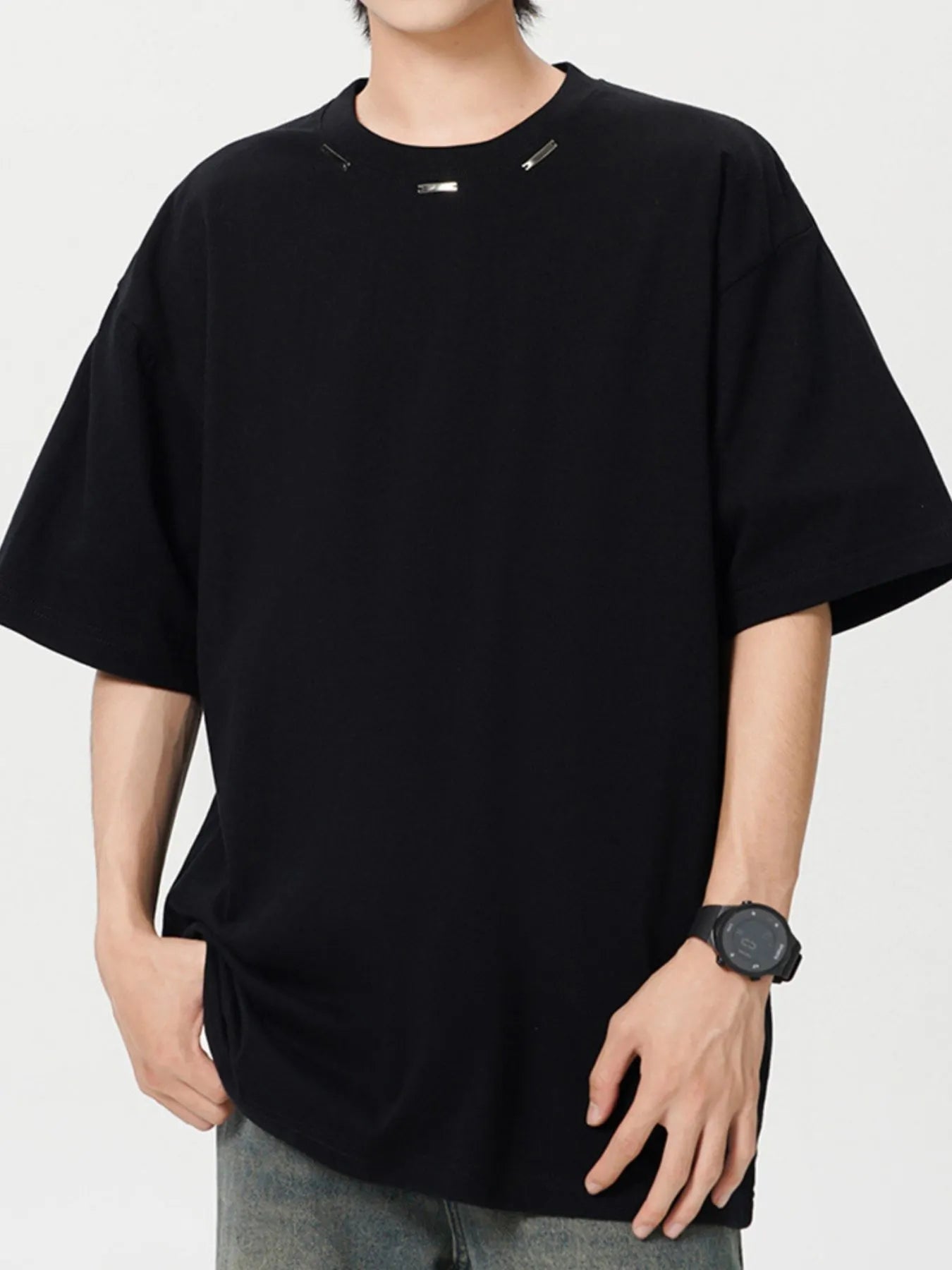 Men's Plus Size Oversized Crew Neck Short Sleeve T-Shirt | Tampa Bay Discounts