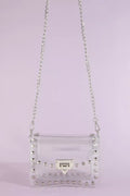 fame-clear-studded-crossbody-stadium-bag-with-chain-strap 1